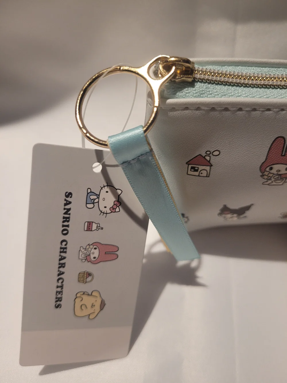 NWT Sanrio Characters White Zip Pouch Set - Cute Printed Women’s Bags